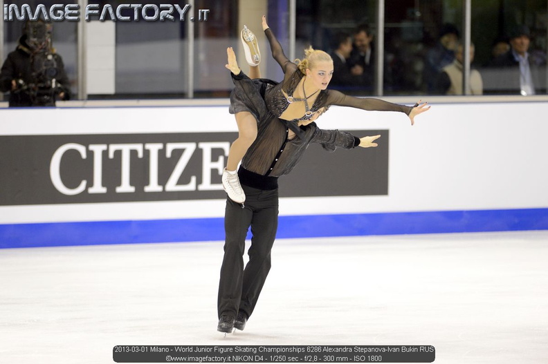 2013-03-01 Milano - World Junior Figure Skating Championships 6286 Alexandra Stepanova-Ivan Bukin RUS.jpg
